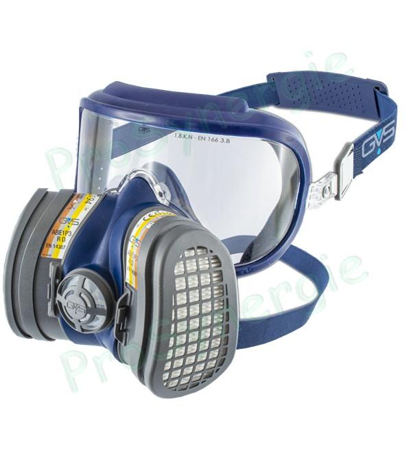 Masque Elipse Intégra (couverture bouche, nez et yeux) comprennant filtres ABE1 & P3 (chimique)