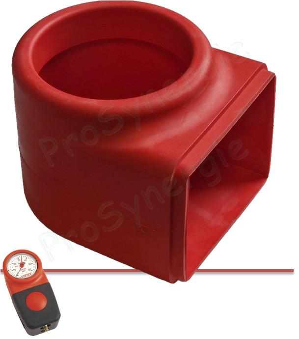Protection caoutchouc rouge pour Contrôleur d´étanchéité gaz Virax 60 mBar
