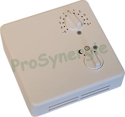 Sonde thermostat d´ambiance PT 1000 (correction T° consigne +/-5°C   mode réduit/confort/programme)