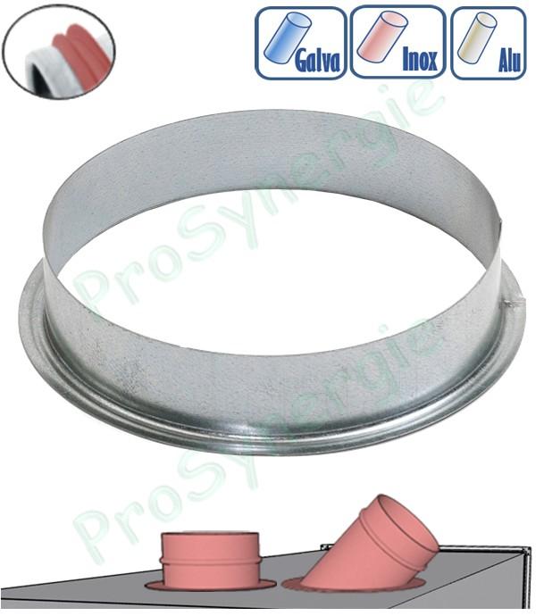 PEP / POP  - Piquage sur plat équerre 90° ou oblique 45° Ø 80 à 1250 mm pour tuyau (air ventilation) - Option galva / inox / aluminium / avec ou sans joint