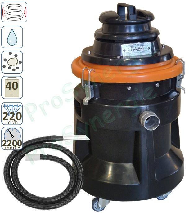 Aspirateur de ramonage Galax 2043 - Cuve 40 Litres - Moteur 1200 watts