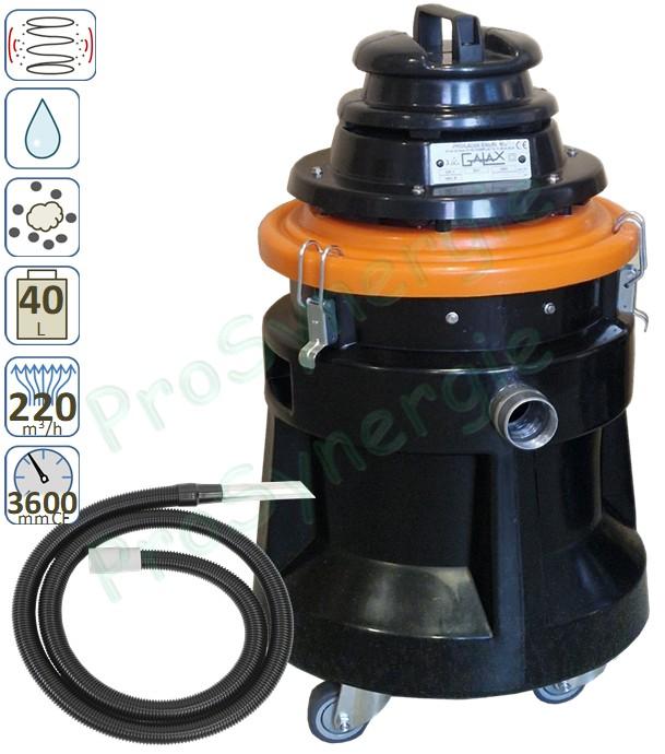 Aspirateur de ramonage Galax 2047 - Cuve 40 Litres - Moteur 1800W (haute performance : dépression 3600 mmCE)