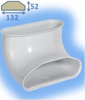 Coude 90° vertical - Réseau Ventilation Optiflex Ovale