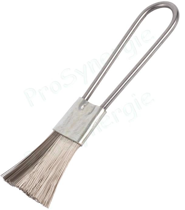Brosse à main simple acier longueur 145 mm avec poils longs 39 mm