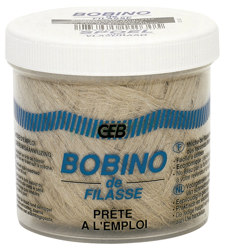 Dévidoir, distributeur filasse avec bobine 80g - Filasse de lin peigné, de qualité supérieure