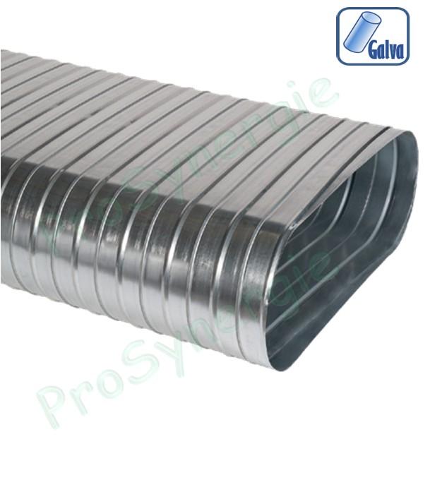 CSRO - Conduit spiralé rigide oblong acier galvanisé longueur 3 mètres haueur de 8 à 52 cm (équivalence Ø 160 à 800 mm)