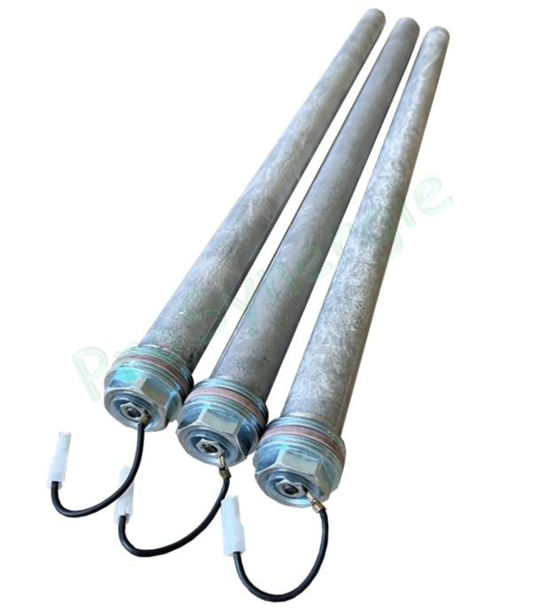 Jeu de 3 Anodes de magnésium avec bouchon isolé et joint 32x650mm