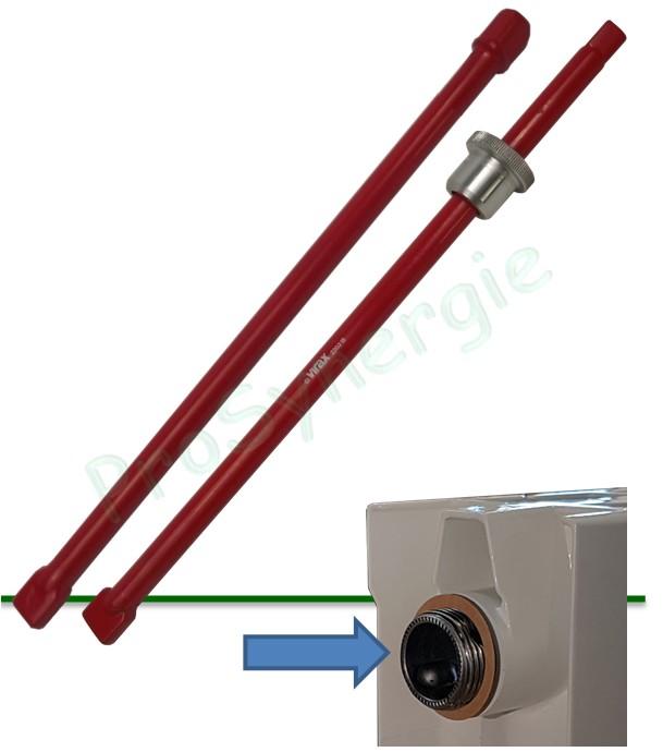 Barre de montage de radiateurs pour montage ou démontage de nipples 1'' ou 1.1/4'' avec guide