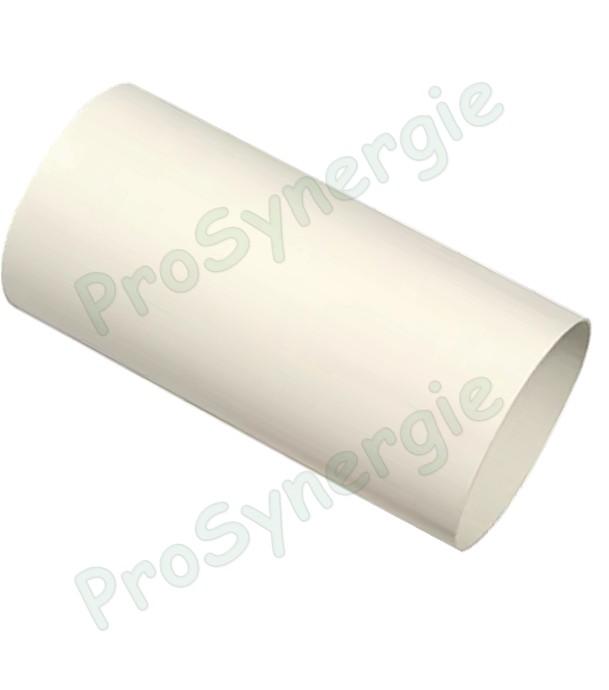 Tuyau PVC Blanc Ø int/ext 121/125 mm (ép.2mm) - Ralonge longueur 25 cm - Ventilation (VMC) 