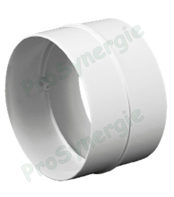 Raccord mâle plastique ABS blanc pour tuyau Øint 100 à 160 mm (ventilation)