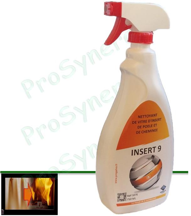 Lot de 6 x réf 3276 Insert 9 - (Vaporisateur tête + réservoir) 750 ml de produit nettoyant et dégoudronnage de vitre d'insert ou poêle