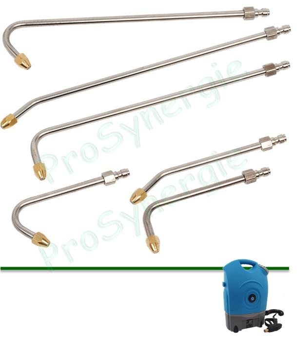 Lot de 6 lances pour nettoyeur Easypro (3 courtes de 17 cm et 3 longues de 34 cm - coudées à 45-90-130°)