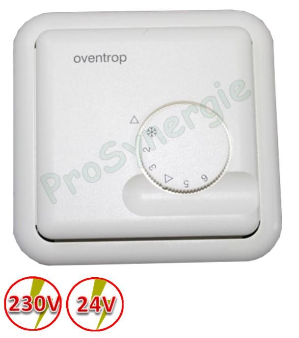Thermostat d'Ambiance tout ou rien 230V ou 24V pour pose encastrée