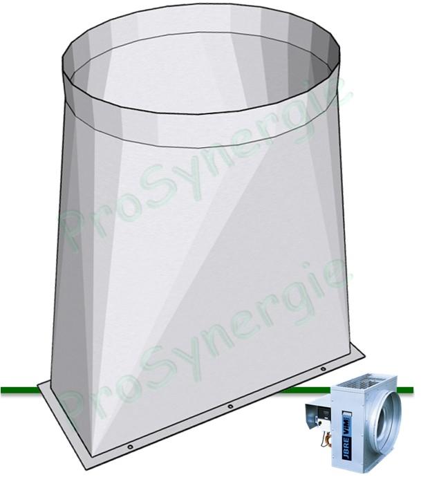 Raccordement rigide refoulement JBRZ08 pour caisson d'extraction JBRE AC PR