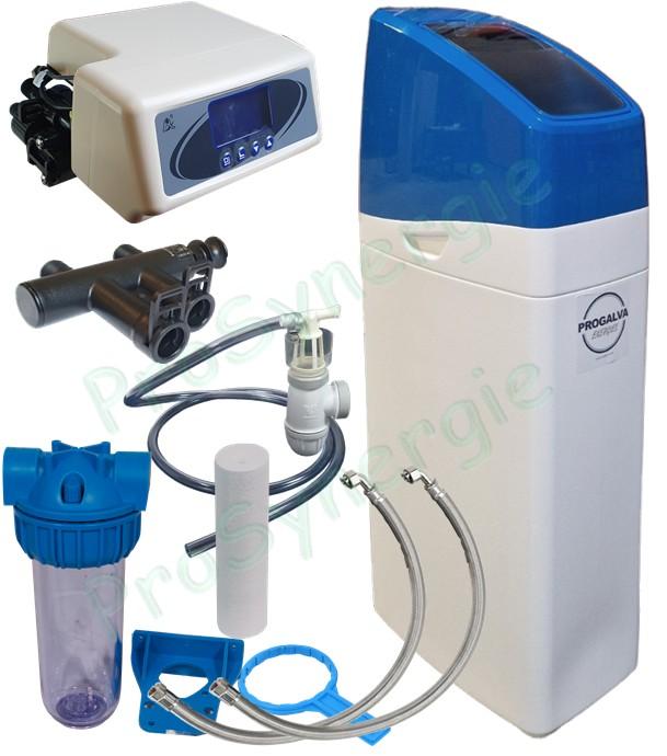 Kit Adoucisseur monoblock 20 litres avec Vanne Bormann SAVE System® intégré Electronique Volumétrique + préfiltre et assistance mise en route Offert