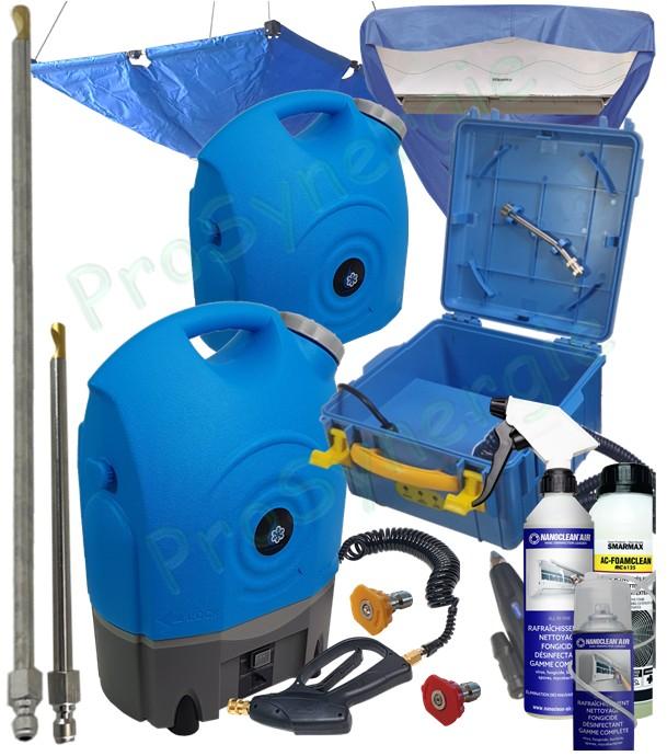 Kit outillage performance Nettoyage climatisation comprenant Nettoyeur EasyPro et EasyVap et accessoires