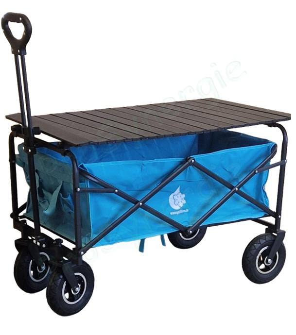 Chariot repliable Easyroll Pro 90 x 50 x 30 cm avec plateau alu pour transport matériel nettoyage clim