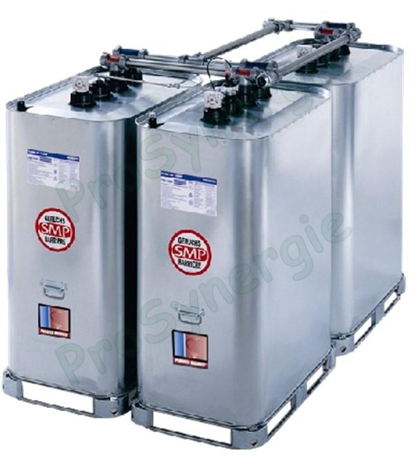 Dimensions et conseils de pose des Cuves Double Parois VET (métal sur palette) Schutz