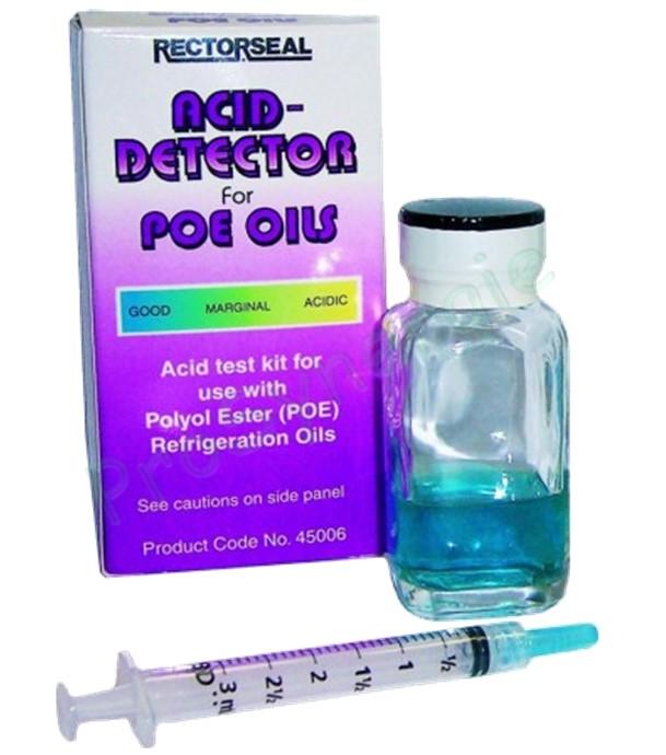 Test d´acidité pour installation avec huile minérale ou POE, synthétique