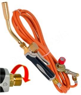 Pack Chalumeau gachette avec bûleur Turbo + tuyau + détendeur réglable