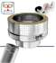 Kit CréaBase Inox - Conduit cheminée Isolé (Duoten) hauteur utile 2,95 mètres Int./Ext. = Inox 316 / 304 - Øint/ext 80/130mm