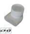 Coude rallongé 90° Vertical Mixte pour bouche Minigaine Aldes - Ventilation (VMC) - Section 40 x 100 mm - Circulaire Ø 80 mm