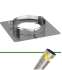Kit Terminal de cheminée Tout-en-un Ecoten  Pour tubage de fumées flexible Ø int/ext  80/86 mm et chapeau Terminal ECOTEN Carré finition Inox