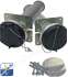 Kit 45° Storz A DN100 - 2 bouches, remplissage granulé + ventilation, bouchons, ventilation, plaques supports, coudes 45° et rallonges passe mur (Ø x longueur = 100x500mm)