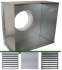Ensemble caisson de raccordement plénum 250 x 250 - Ø 160  avec Grille extérieur façade