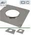 Kit accessoires ´´Plus´´ (chapeau, embout étanche, plaque d´étanchéitée carrée renforcée et raccord) raccordement plafond d´un Tubage Flexible Ø 130/138 mm 