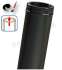Kit S/Rampant - Conduit cheminée Isolé (Duoten) hauteur utile 1,4 mètres Int./Ext. = Inox 304 / (I 304 ou Galva) laqué noir (RAL9005) - Øint/ext 130/180mm