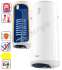 Chauffe eau sanitaire mixte Vertical Mural 120 litres (résistance électrique stéatite 230V (haute protection) + échangeur chauffage) + kit accessoires (vase sanitaire 8 litres, groupe de sécurité, régulation et fixation)