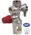 Kit de sécurité ACS pour chauffe eau vertical raccord Ecrou 3/4´´ avec flexible, mitigeur de sécurité anti-brûlure et raccords isolants