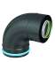 Kit raccordement arrière Pellet concentrique Ø 80/125 mm sur conduit maçonné intérieur (rajouter flexible)