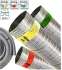 Mètre de Tubage Flexible Double Peau (en carton de  8m) pour conduit de cheminée Inox 316/316 (bandeau jaune) Ø 200/206 (int./ext.)