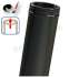 Kit S/Rampant - Conduit cheminée Isolé (Duoten) hauteur utile 1,4 mètres Int./Ext. = Inox 304 / (I 304 ou Galva) laqué noir (RAL9005) - Øint/ext 200/250mm