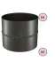 Kit limiteur de tirage conduits fumée acier émaillé noir mat hauteur 30cm (24 cm utile) Ø 200 mm