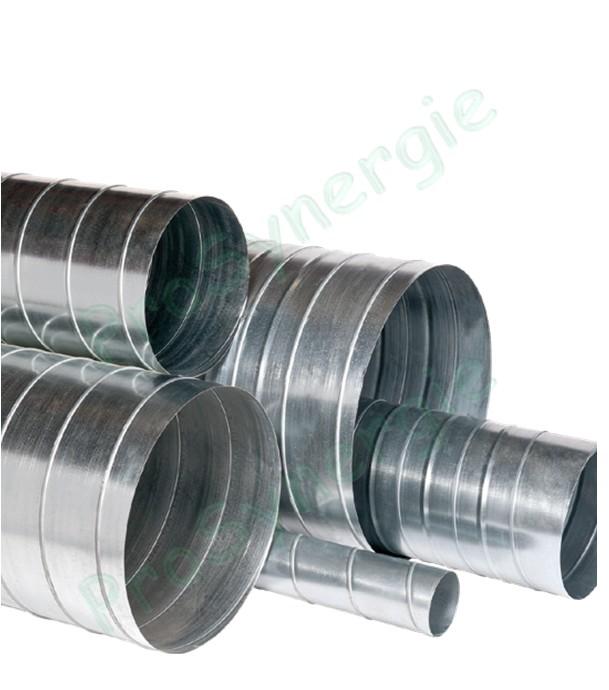 Barre Standard Galva Ventilation Tube acier galvanisé spiralé A1 longueur 3 mètres Øint. 1000 mm