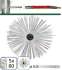 Kit de 3 Hérissons à visser Rond Polyamide Ø 80 / 111 / 125 mm (Fil Ø 0.8 mm) avec raccord Ø M5x80