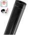 Kit CréaBase Noir - Conduit cheminée Isolé (Duoten) hauteur utile 2,95 mètres Int./Ext. = Inox 316 / 304 - Øint/ext 80/130mm - Sortie toiture Inox laqué noir (RAL9005)