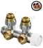 Set (tête UNI SH) Multiblock T Equerre Ø M 1/2´´ - eurocône M 3/4´´ - couleur blanc