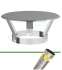 Kit Terminal de cheminée Tout-en-un Ecoten  Pour tubage de fumées flexible Ø int/ext 155/161 mm et chapeau Terminal ECOTEN Rond finition Inox