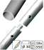 Kit Alu´´Cheminée de Campagne´´ (contient 9 Cannes aluminium Ø 30 mm de longueur 1m et 1 adaptable) 