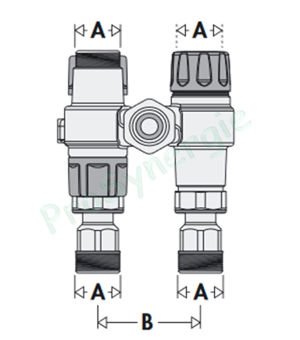 Module Mitigeur thermostatique avec vanne thermostatique pour chaudière E.C.S. instantanée