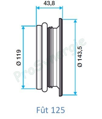 Fût Ø100 mm - joint - Bap´Si (Twin) Bahia Curve