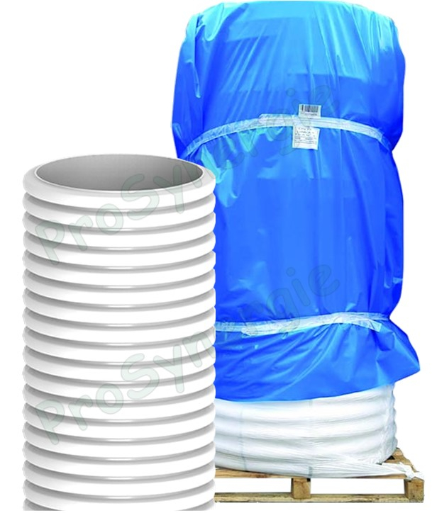 GeoFlexAir - Conduit ventilation anti-statique & bactérien 50 mètres Ø75mm (Øint. 63mm) CR4 (rigidité annulaire kN/m2) paroi int. lisse qualité alimentaire