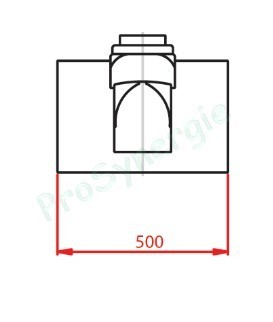 Solin Plomb 35° - 55° avec rotule - Noir - Øext 125 mm (plomb 500 x 500 mm)