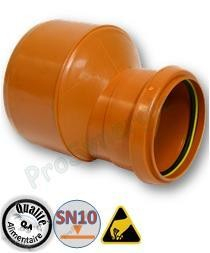 Réduction excentrée MF Ø400-315 à joint - Polypropylène