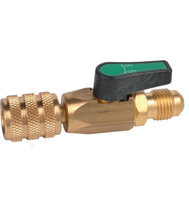Vanne à boisseau sphérique avec écrou tournant 5/16´´ flare mâle x 1/4´´ flare femelle