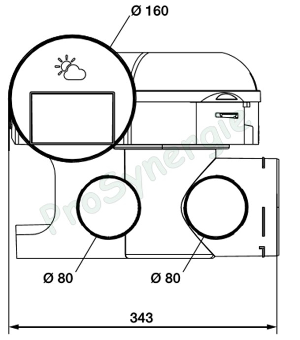 Kit VMC EasyHome Hygro Classic comprenant Moteur, Bouche cuisine cordelette, Salle de bain et WC
